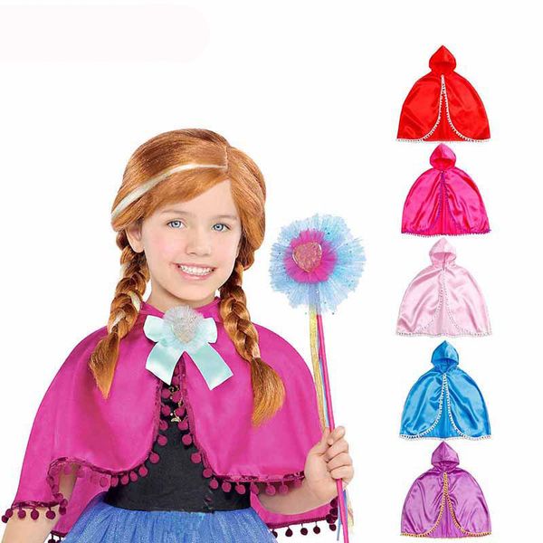 Costume de princesse pour filles, manteau à capuche, Poncho, Cape fantaisie, vêtements de fête pour enfants, accessoires de fête, cadeaux d'halloween et de noël