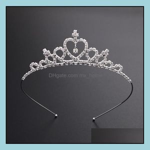 Filles princesse cristal diadème couronne pour fête d'anniversaire livraison directe 2021 cheveux accessoires bébé enfants maternité Ai15Y