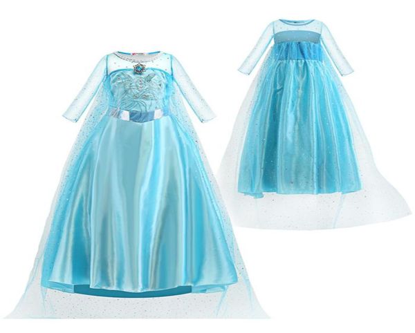 Filles robe de princesse paillettes diamant Cosplay Costume scène Performance enfants vêtements reine des neiges Halloween fête spectacle robe 065412411