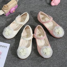 Filles Princesse chaussures perle bowknot bébé enfants chaussures en cuir blanc rose infantile enfant en bas âge enfants protection des pieds chaussures décontractées L0Yv #