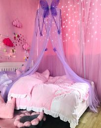 Room Girls Roule Round Dome Play Mesh Princess Hung Mosquito Net Crib Netting lit Lightweight Butterfly Kids Reading5883815