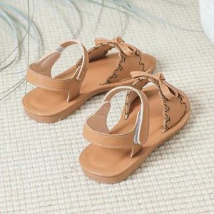 Sandales d'été pour filles, chaussures assorties avec tout avec nœud, chaussures de plage décontractées pour enfants, 2024, 240301