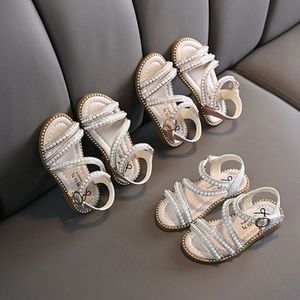 Girls Sandalen Kinderen Zomer Dames Pearl Princess Shoes Toddler Jeugd Performance schoenen Pink Golden EUR 21-36 H1JD#