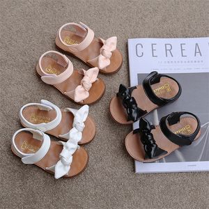 Girls Sandals Fashion Princess Classic Baby Girl Kids Summer Children Sweet Shoes Soft 21-30 Bow-knot 220225