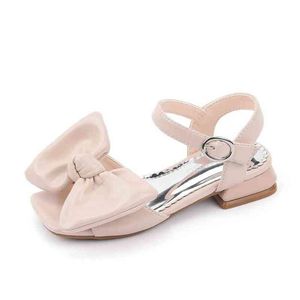 Filles Sandales Nouvelle Princesse Chaussures Enfants Petit Été Petite Fille Bow Plage Chaussures De Mode Sandale Talons Sandales Enfants Chaussures G220418