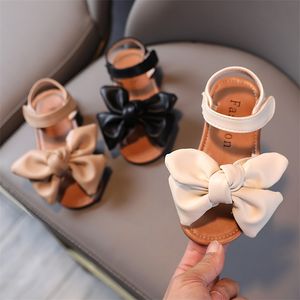 Filles sandales été fille Bow princesse enfants enfants fond souple antidérapant bébé chaussures de plage 220607