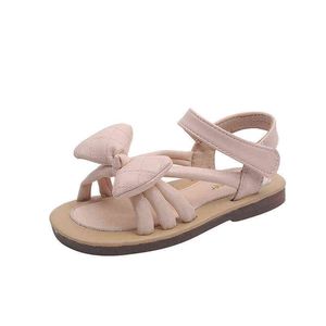 Filles sandales été nouvelles chaussures pour enfants enfants arc princesse chaussures fond souple sandales bébé chaussures Sandalias Para Nias G220418