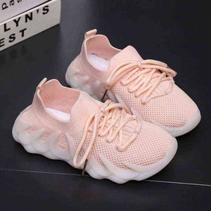 Meisjesschoenen zomer 2022 nieuwe jongens casual schoenen rennen ademende sneakers kinderschoenen schoenen mode sport hot voor kinderen niet-slip G220517