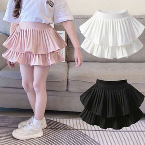 Skirts Fashion Tutu para niños Color sólido Niños plisados Mini falda Shorts Shorts Clothing 1-14t L2405