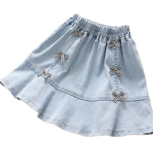 Faldas para niñas Estilo de verano Denim Baby Fashion Ropa para niños coreanos extranjeros P4657 210622