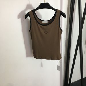 T-shirt d'été en coton pour femmes, Camis de luxe, personnalité, Jacquard, séchage rapide, imprimé à la mode, gilets en tricot pour filles