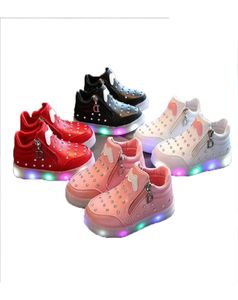 Niñas Sneaker Girls Kids Led Zapatos Luminoso con Lights Sleaker Spring Autumno