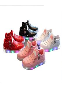 Zapatillas de deporte para niñas y niños, zapatos luminosos con luces, zapatillas de deporte para primavera y otoño, zapatos para niñas pequeñas 6023689