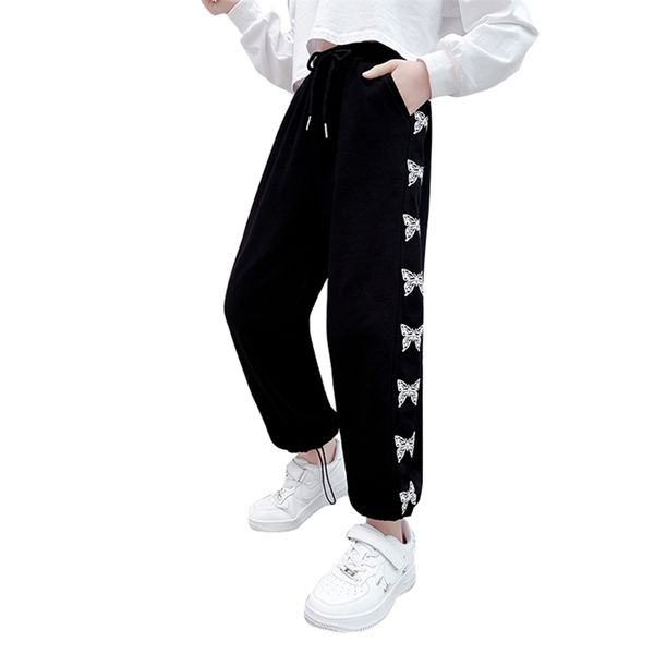 Filles Sport Pantalon Motif Floral Pantalon Fille Style Décontracté Enfants Printemps Automne Enfants Vêtements 6 8 10 12 14 211103