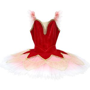 Girls Stage Dancewear Red Tutu robe ballet tutu kids vêtements cosplay costumes7055050