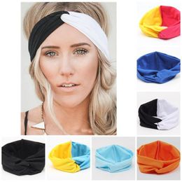 Girls Stretch Bandband Patchwork Color Hairbands Sport Yoga Head Wrap Bandana Headwear Hair Accessoires Partyware T2C5176984532