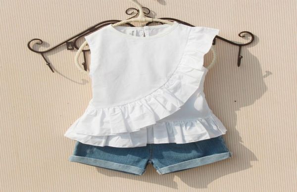 Girls Summer Blouse Teenage School Tops y Blusas Camisa blanca de algodón para niñas Camisas sólidas Ropa para niños 2102253900460