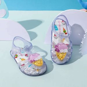 Girls Summer Fruit Migne Gelée Princesse Chaussure Enfants Hollow Out Breathable Beach Sandales Antiroproping Anti Slip Kids Chaussures