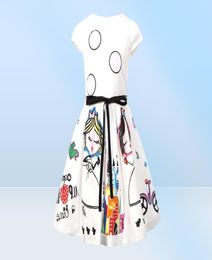 Robe d'été des filles Vêtements pour enfants 2018 Brand Baby Girl Robe With Sashes Robe Character Princess Dress Clothing3475571