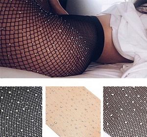 Meisjes Zomer Visnet Diamant Panty Mode Glanzende Netto Panty Strass Mesh Nylon Kousen Panty Sox 7 Kleuren B5211415105