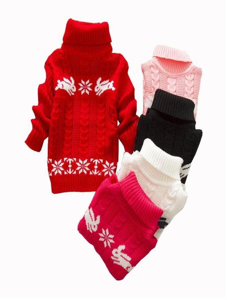 SUJETOR DE GIRLES Conejo Pascua Autumn 2018 Nuevo suéter de niña para niñas de la manga larga Sweaters de invierno para niñas2376891