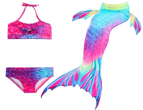 Niñas colas niños traje de baño bikini traje de baño playa vestido de cosplay para niña niños 039s verano natación primavera traje8244876