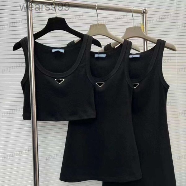 Girls Tabop Vest Collection de jupe femme Robe de jupe longue moyenne des créateurs courts courts de la lettre Triangle sans manches