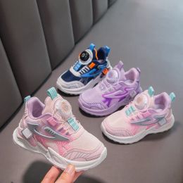 Girls Tennis Children's Shoes For Kids Pink Sneakers 4-9y Toddlers Sports and Running Flats 9953