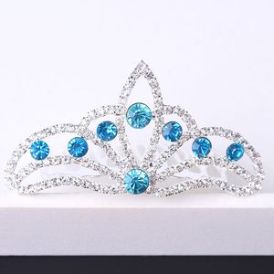 Meisjes kronen met steentjes bruiloft sieraden bruidsheadpieces verjaardagsfeestje prestaties Pageant crystal tiaras bruiloft accessoires # BW-T040