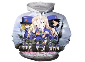 GIRLS und PANZER divertido 3D impreso hombres mujeres Sudadera con capucha sudadera con capucha gráfica de moda casual streetwear pullover1739403