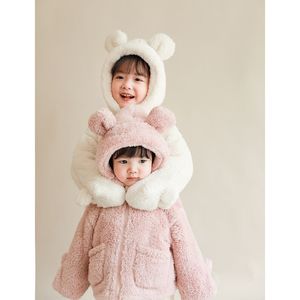 Filles chaud manteaux à capuche 2020 nouveau bébé vêtements d'hiver enfants épaissi double face polaire survêtement LJ201125