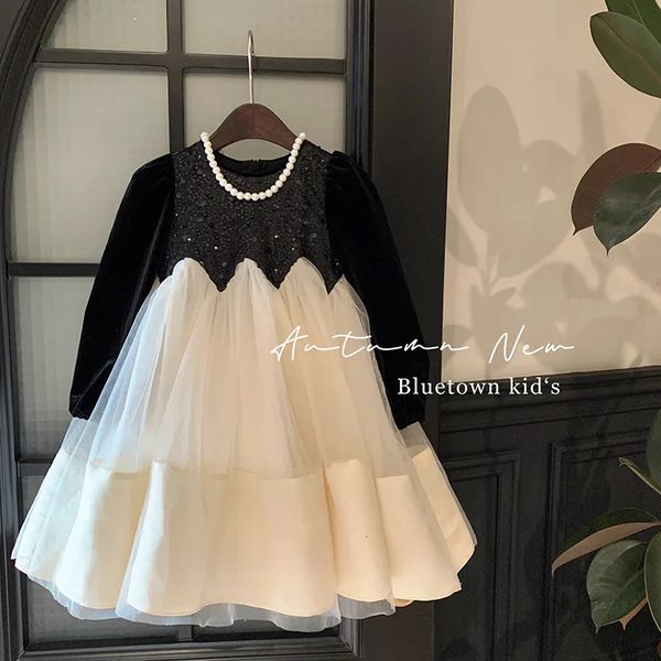 Robe de princesse d'automne pour filles, Style occidental, jupe Tutu en Tulle pour enfants, 240116