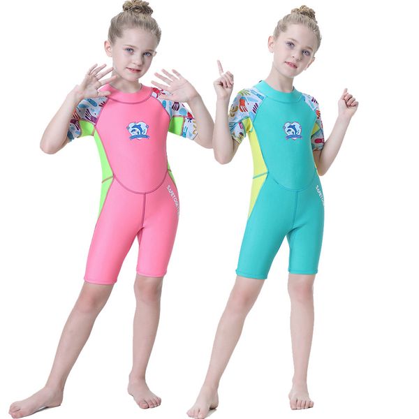 Girls Wetsuit Bes Buced Suits Guente de 2.5 mm Neopreno Anti-UV Surf para niños Surf de natación Suceo de natación