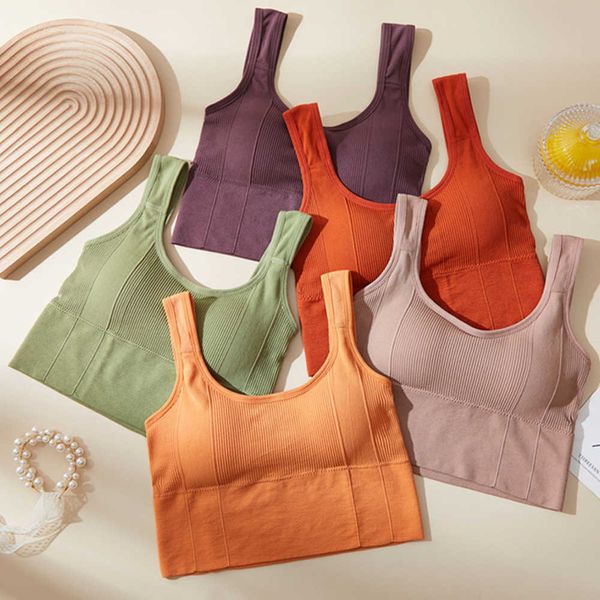 Mädchen-Sport-Tanktop mit breiter Schulter, Damen-Bottom-Wrap, atmungsaktiver Träger-BH, Größe L