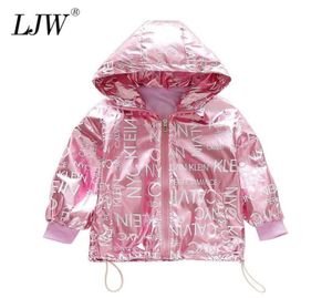 Girls Windbreaker Hooded Jacket for Child Vêtements 2020 Marque Alphabet Silver Rose Girls Sorwear Coat Spring Automne 312T Kids L3386614