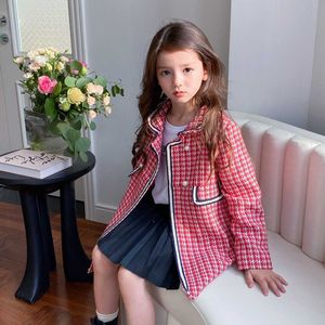 Meisjes wollen lieve babyjack Toddle Rapel Tweed Coat Autumn Winter Kids Girl Wind Breaker Out meter lange kleding