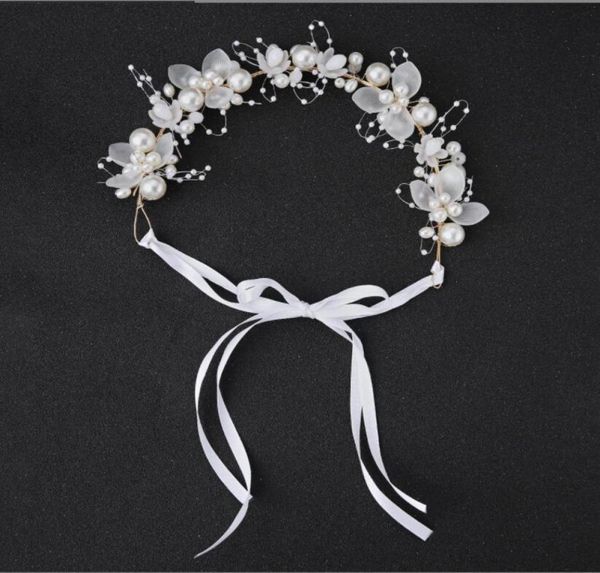 Girls039 Pièces de tête charmantes enfants mignons enfants Veils pour assortir les robes de fille de fleur blanche Princesse rose Garland Bandeau pour DR2211941