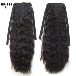 55 cm Golf Synthetisch per I Capelli Paardenstaart 6 Kleuren Simulatie Menselijke Hair Extensions Paardenstaarten Bundels RP-111