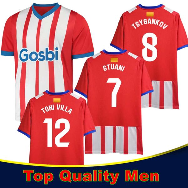 Girona camisetas de fútbol hombres niños kits 2023 2024 TSYGANKOV CASTELLANOS RIQUELME STUANI ARNAU DAVID LOPEZ IVAN MARTIN camiseta de fútbol top camisa de futebol