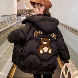 Gitls Down Parkas veste hiver 2024 enfants épais velours à capuche bébé chaud veste enfants top 9Y 240123