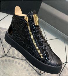 Giuseppe Casual Chores Real Leather Sneakers Men Chaussures de Designer Loafers Martin Frankie The Odile Grain Diamond G03202743177