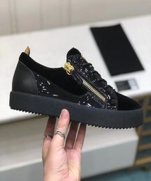Giuseppe Casual Shoes Real Leather Sneakers Men Chaussures Chaussures de Designer Loafers Martin Frankie The Odile Grain Diamond Amkjkbfx00074258904