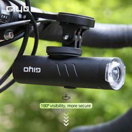 Giyo Bike Front Light Headlight 1500lm / 1200lm / 900lm USB LED rechargeable 4000mAh Mtb Road Bicycle Lampe de poche Luz Bicicleta