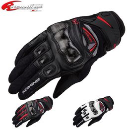 GK-224 Carbon Protect Leather Mesh Handschoen Motorcycle Downhill Bike Off-road Motocross Handschoenen Voor Men265I