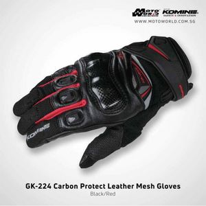 GK-224 Koolstofbeveiliging Leer Mesh Glove Motorfiets Downhill Bike Off-Road Motocross Handschoenen voor Men204a