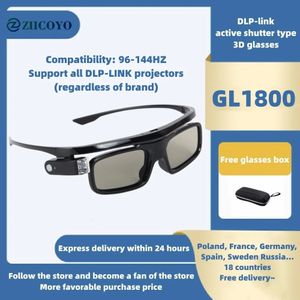 Lunettes 3D à obturateur actif GL1800 dlp-link pour UFO P19 P20 U30 U70 U50 U90 R17 R19 R20 projecteur 3D 240124