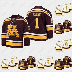 Gla Mit 2021 B1G Toernooi vintage Jersey Minnesota Golden Gophers Justen Close Jared Moe Jack LaFontaine Jackson LaCombe Robbie Stucker Matt