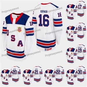 Gla Mit USA Team 2019 Coupe Hlinka Gretzky Ryan Kirwan Tanner Kellys Carson Bantle Artem Shlaine Ben Schoen Jack Williams Colin Purcell Maillots