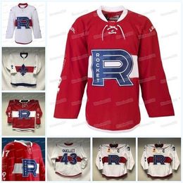 Gla MitNess Chandail de hockey Laval Rocket personnalisé AHL Jesse Ylonen Kevin Roy Jean-Sébastien Dea Louie Belpedio Alex Belzile Xavier Ouellet