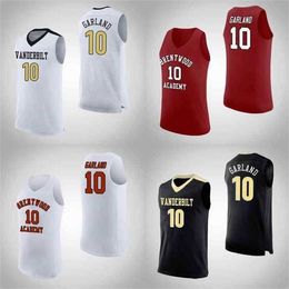 Gla Thr Darius Garland # 10 Brentwood Academy Red High School Basketball Jersey 10 Darius Garland Vanderbilt Commodores College Basketball Jersey